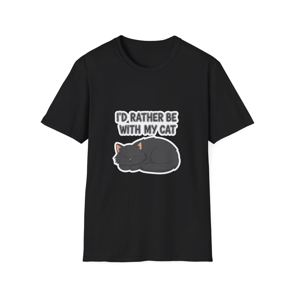 I'd Rather Be With My Cat (Gray Cat) T-Shirt