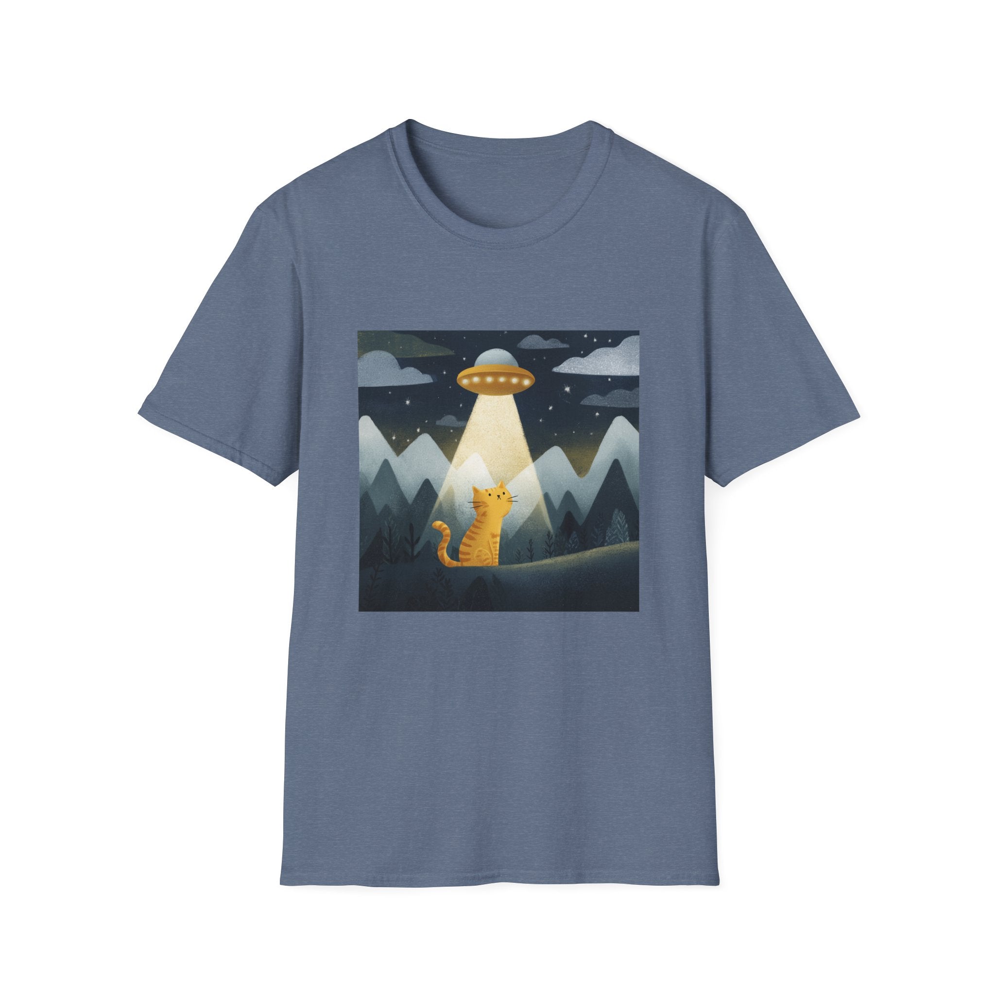 Cat Under UFO T-Shirt