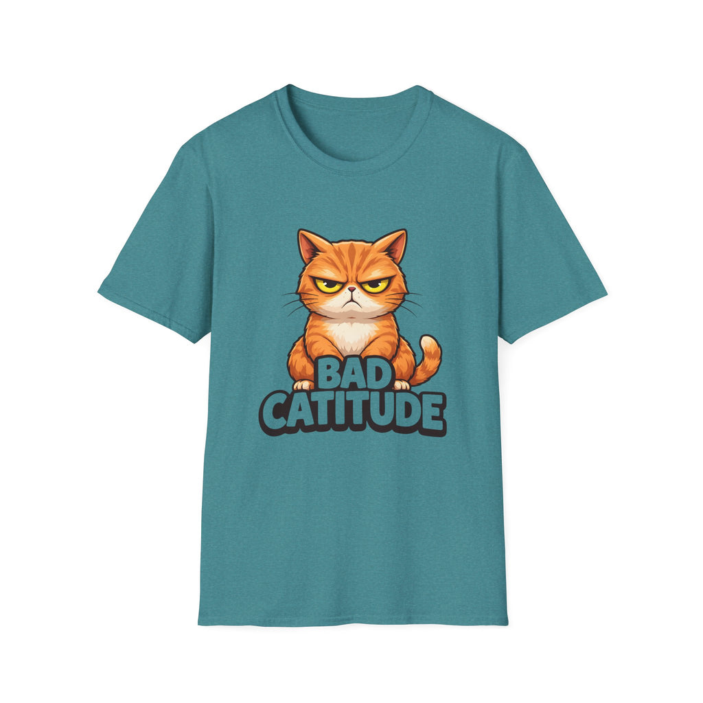 Bad Catitude (Transparent Text) T-Shirt
