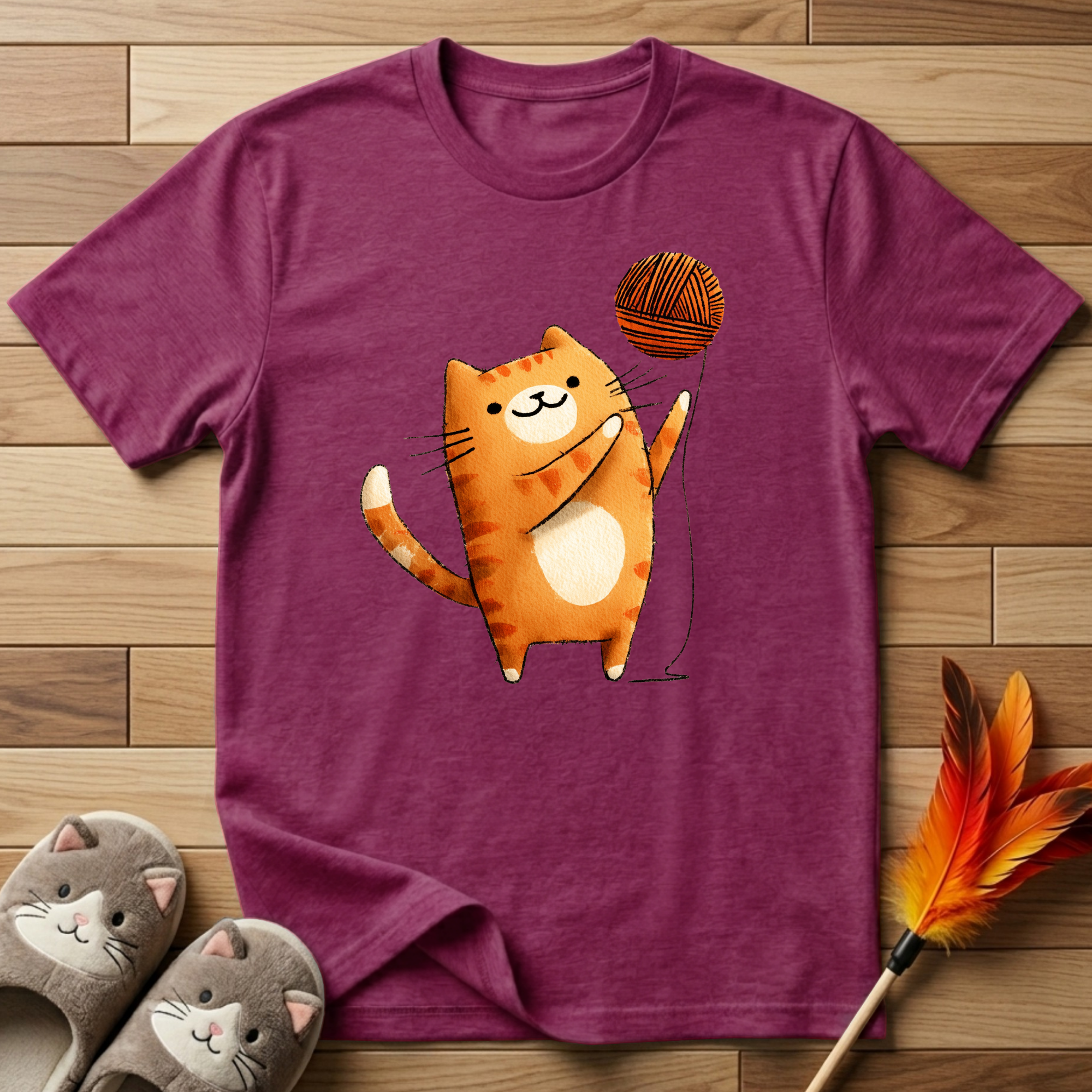 Cat Playing With Yarn T-Shirt