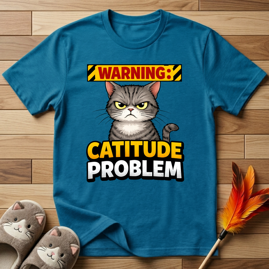 Warning: Catitude Problem T-Shirt