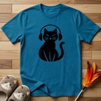 Cat With Headphones T-Shirt