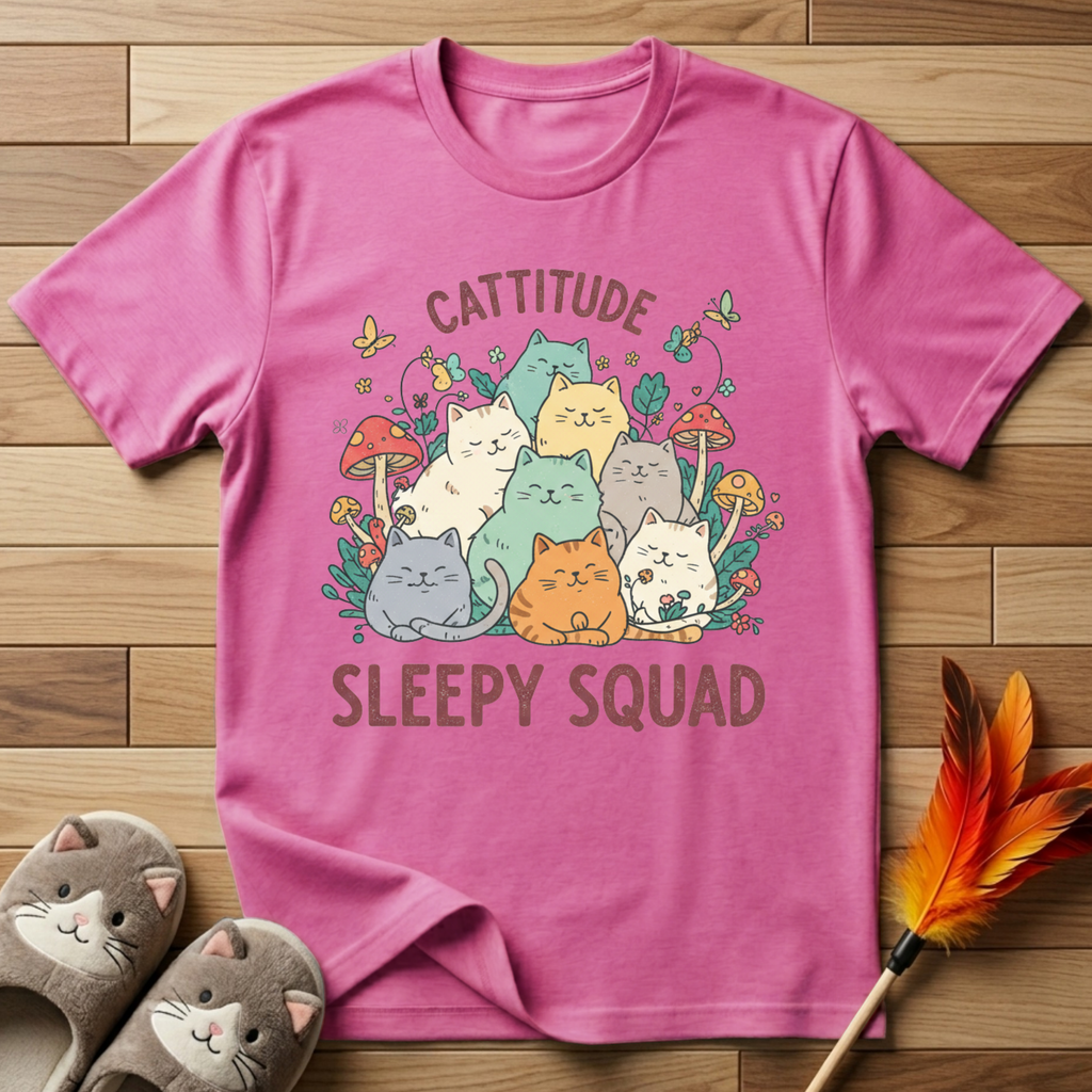 Cattitude Sleepy Squad T-Shirt