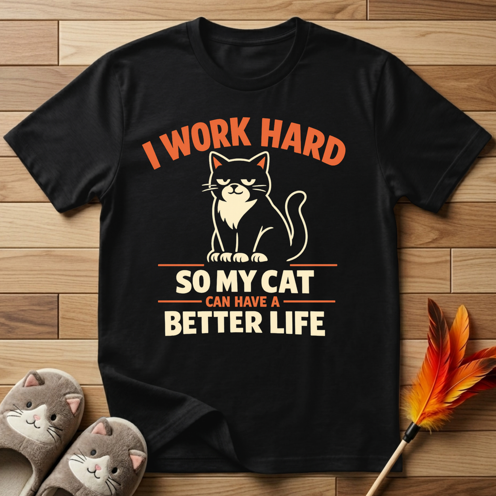 I Work Hard So My Cat Can Have A Better Life T-Shirt