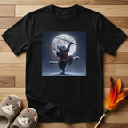 Samurai Cat and Moon T-Shirt