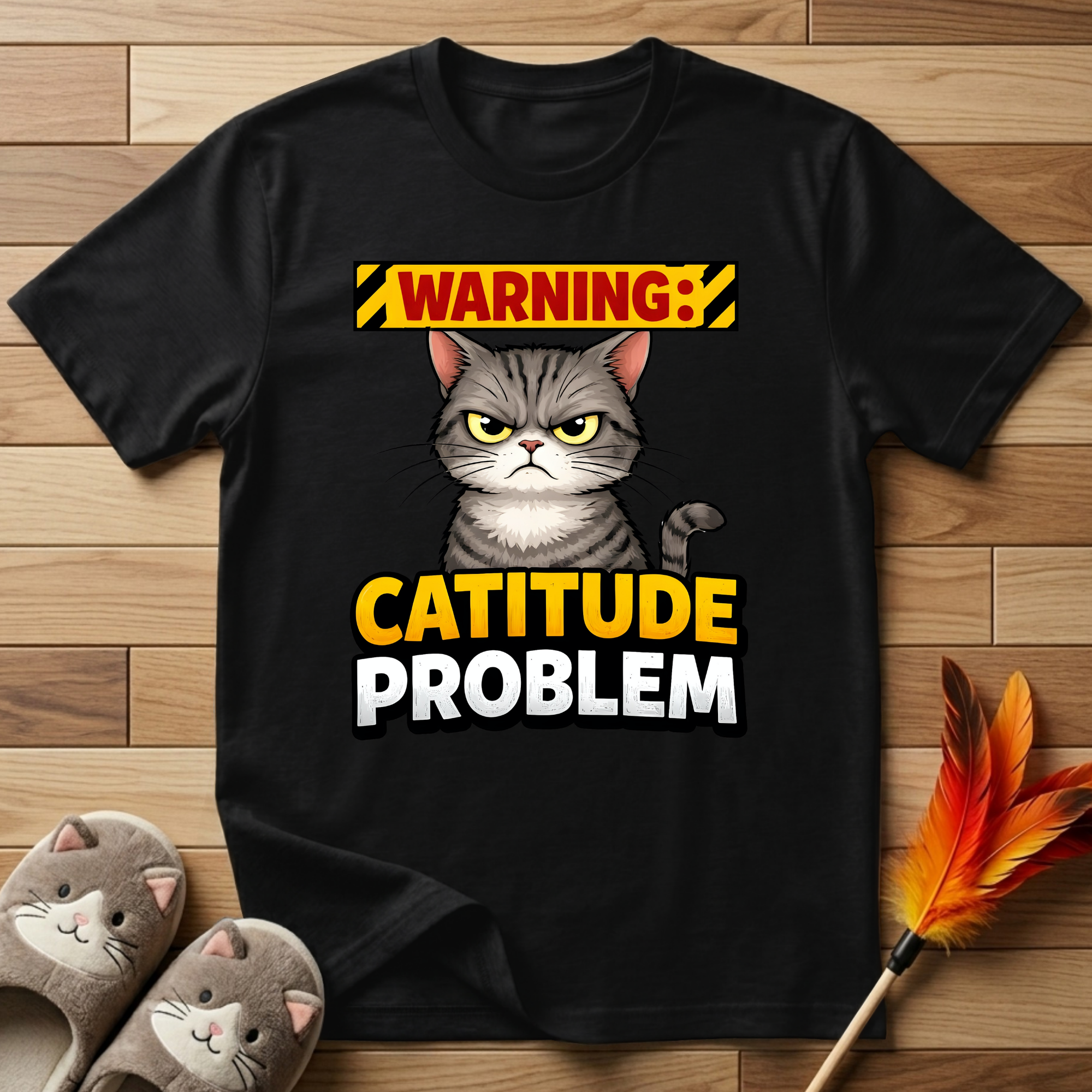 Warning: Catitude Problem T-Shirt