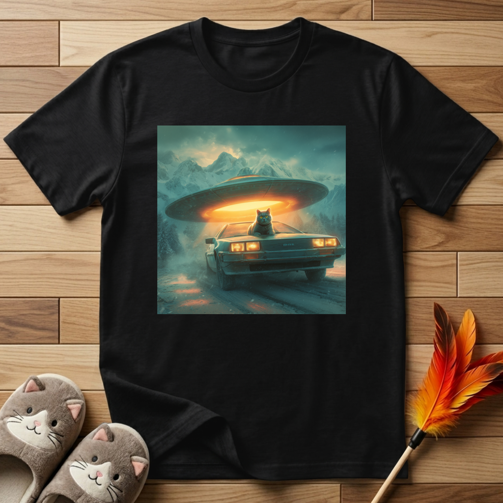 Cat, Car, & UFO T-Shirt