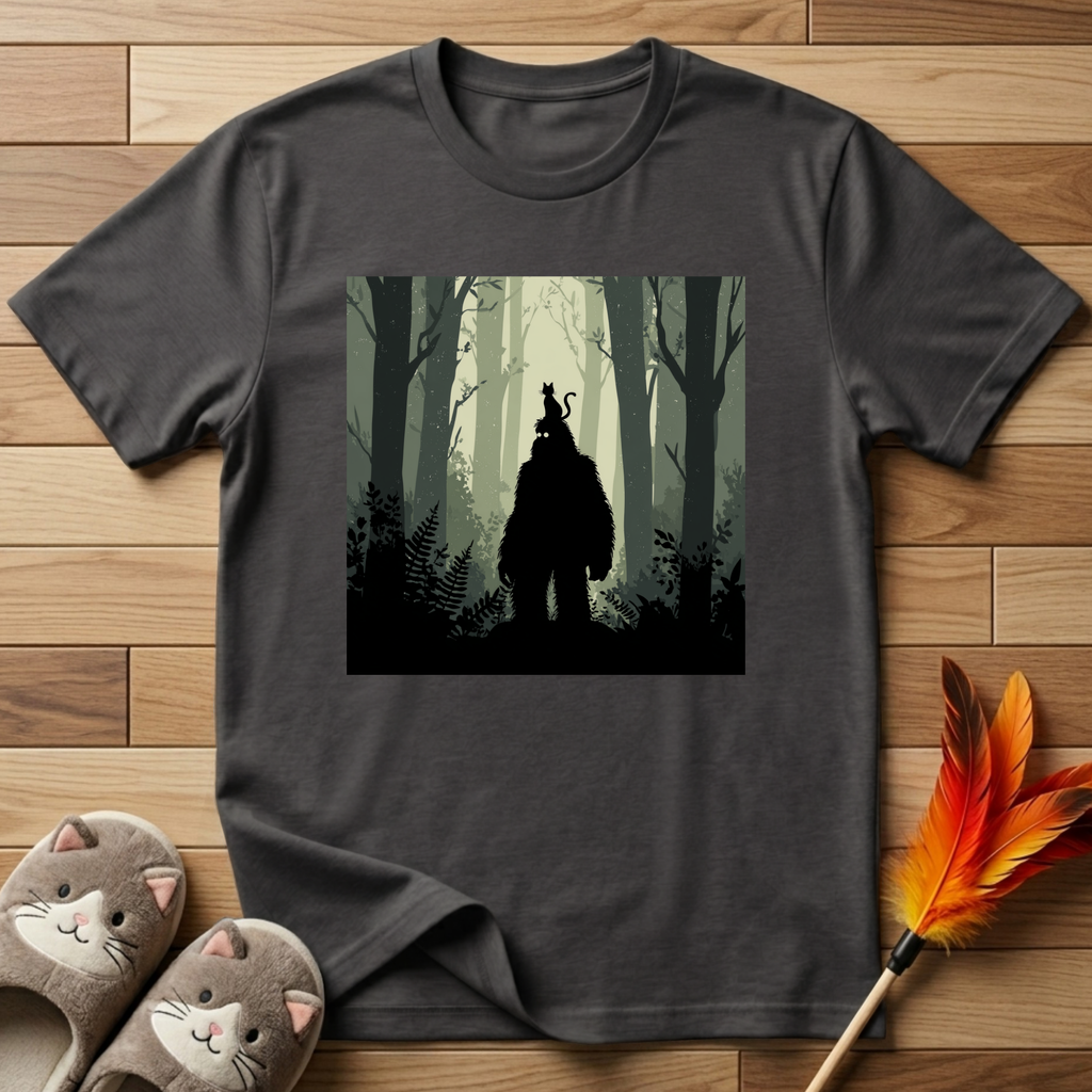 Bigfoot and Cat T-Shirt
