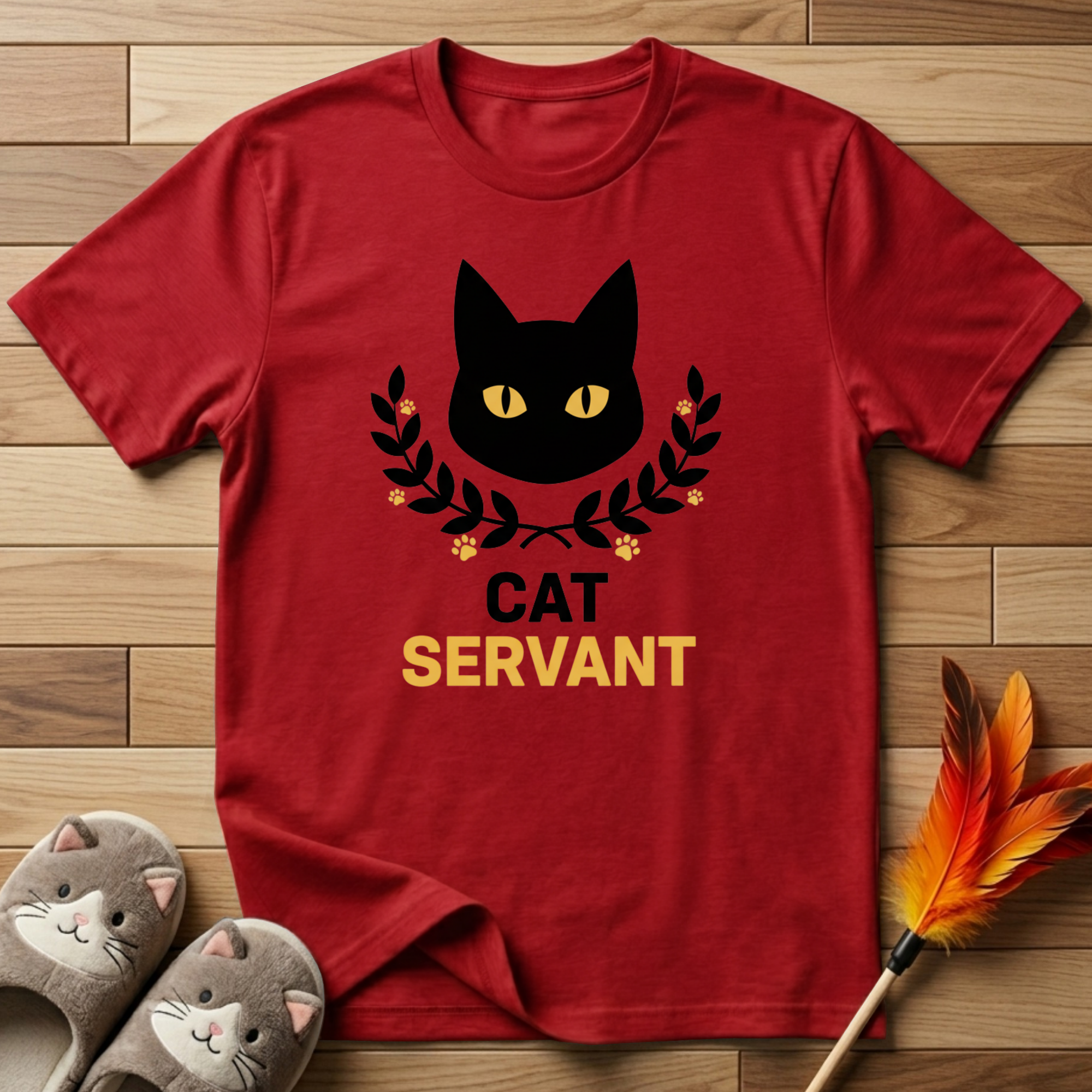 Cat Servant (Wreath Design) T-Shirt