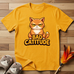 Bad Catitude (Transparent Text) T-Shirt