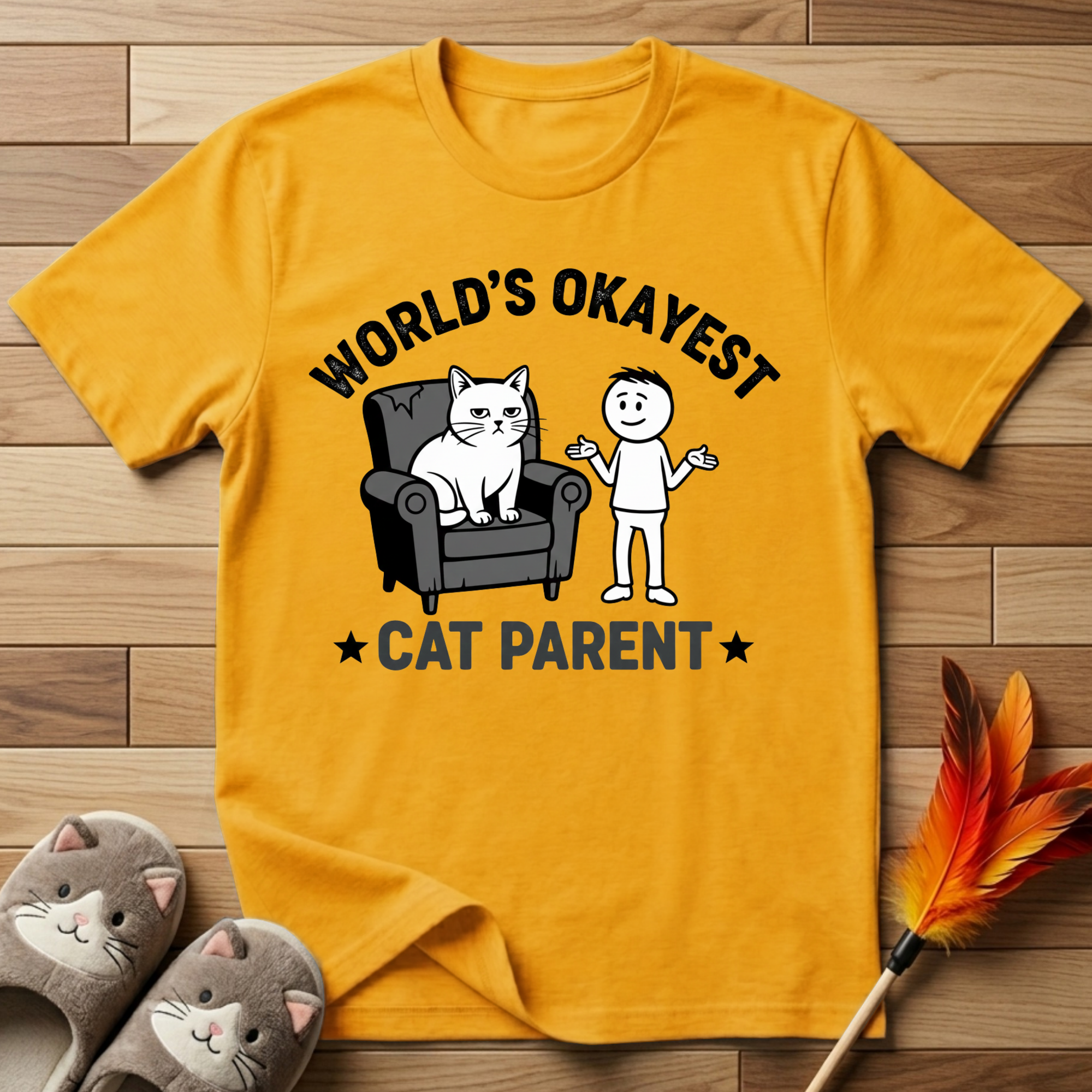 World's Okayest Cat Parent T-Shirt