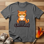 Bad Catitude (Transparent Text) T-Shirt