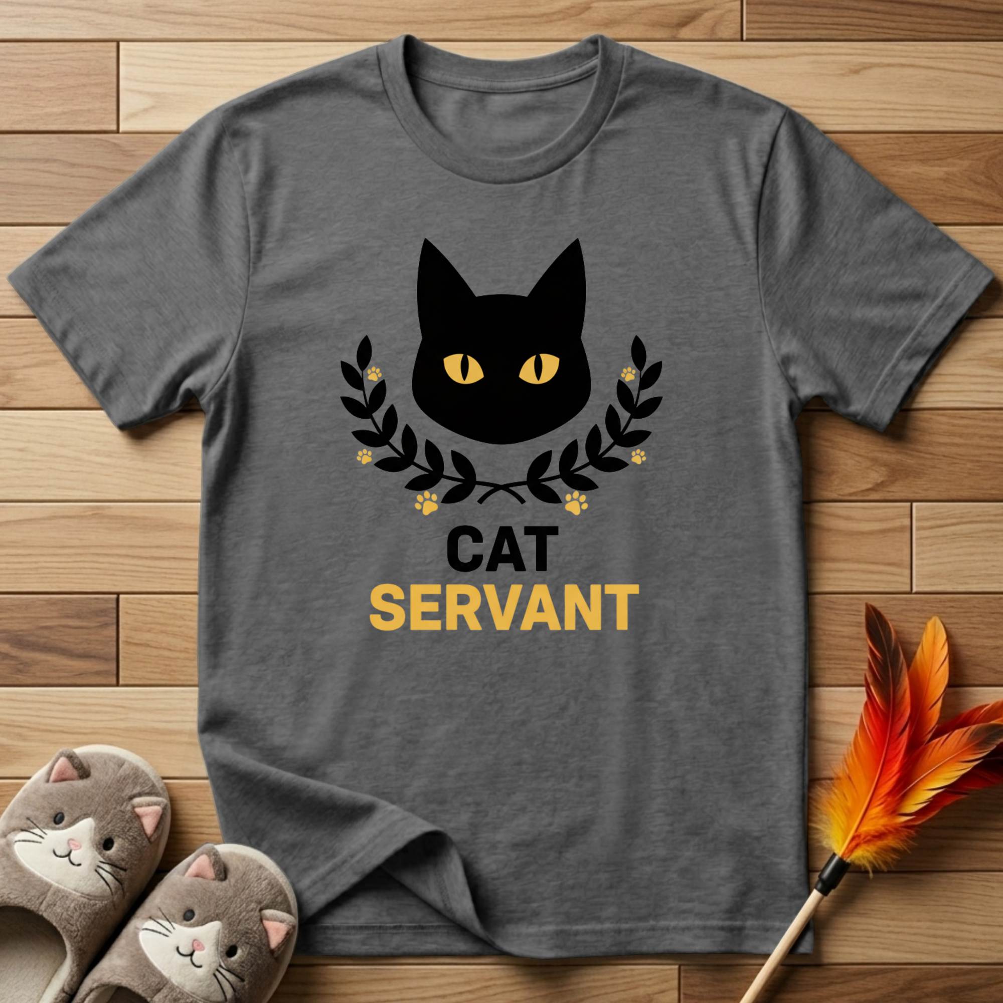 Cat Servant (Wreath Design) T-Shirt