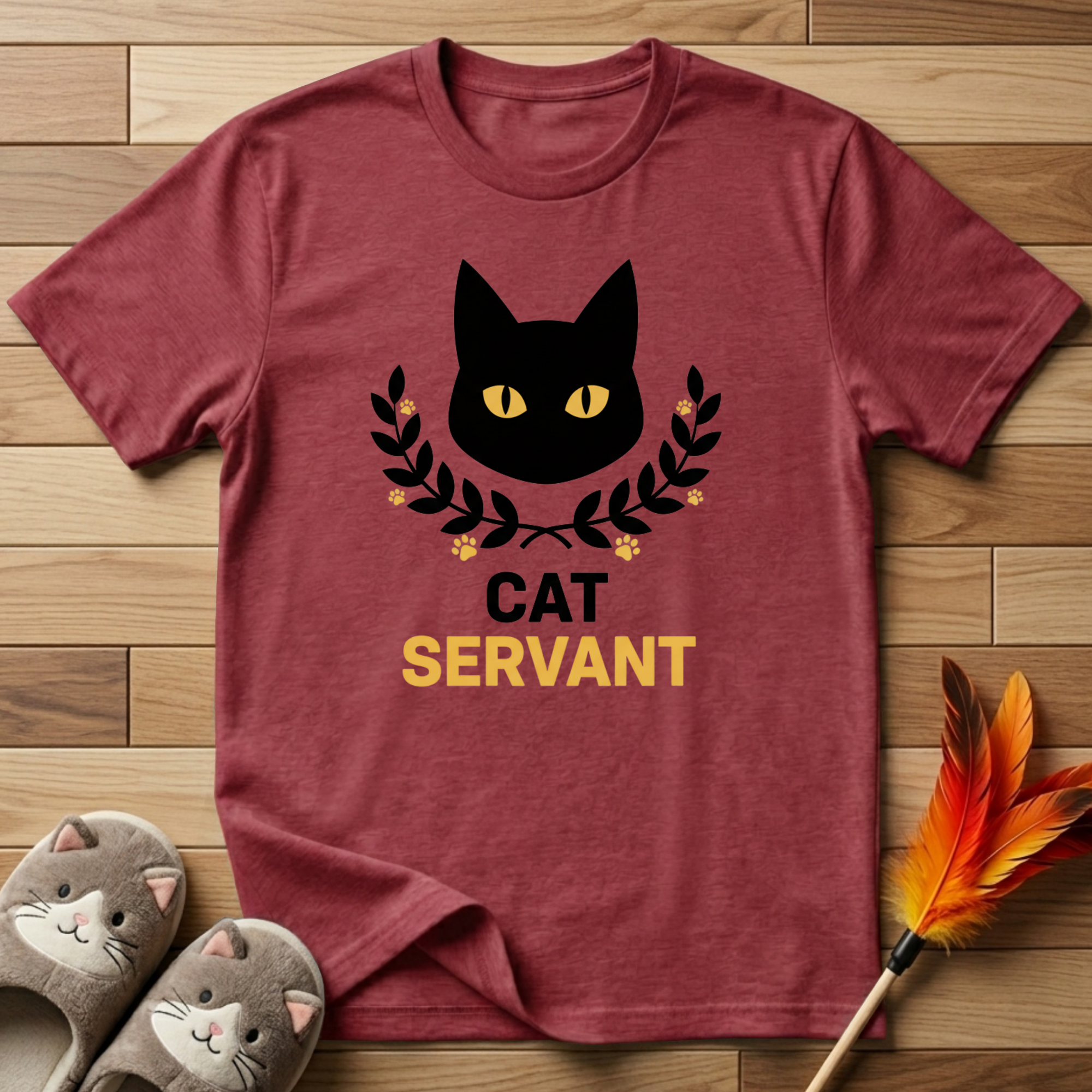 Cat Servant (Wreath Design) T-Shirt