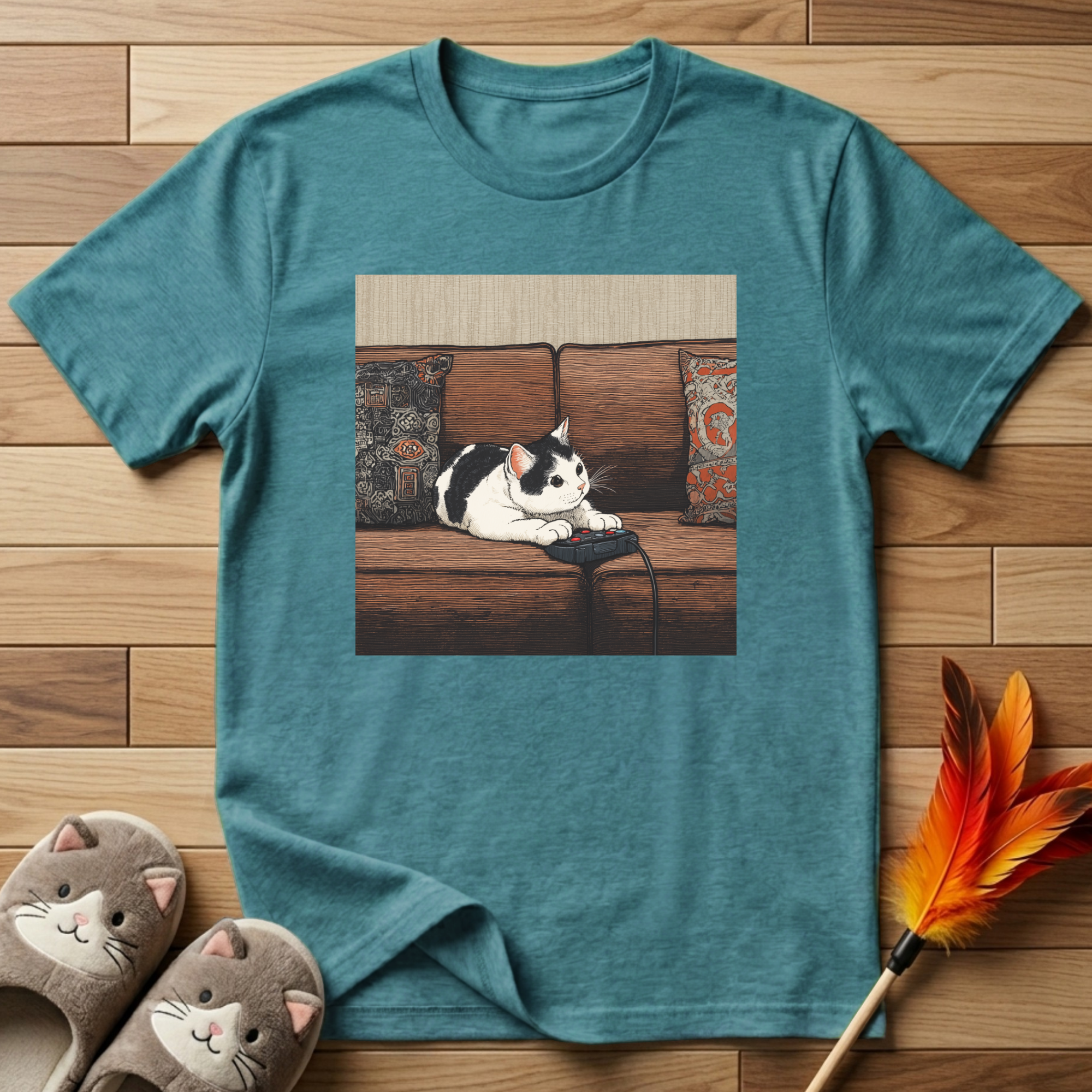 Cat Playing Video Games T-Shirt