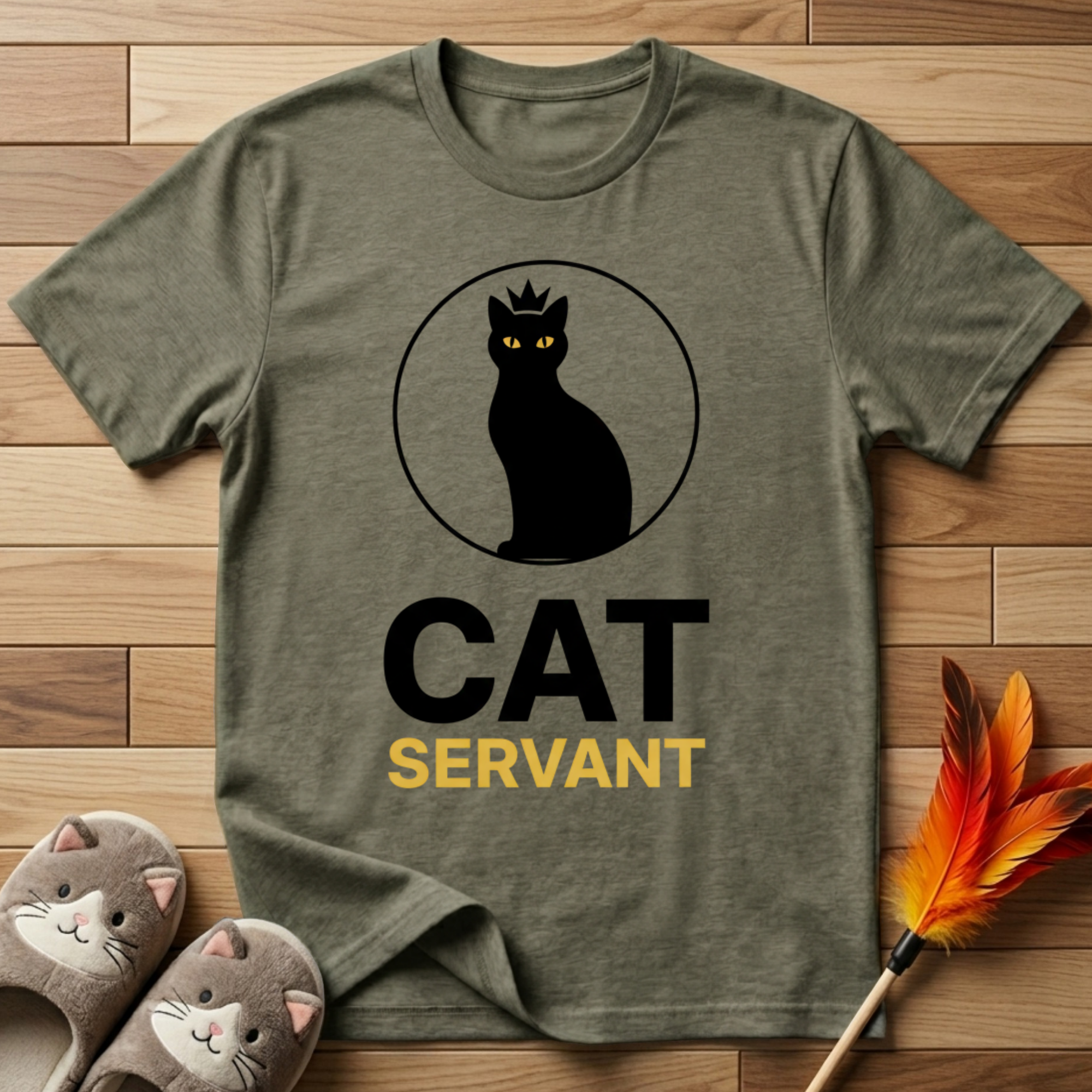 Cat Servant (Circle Design) T-Shirt