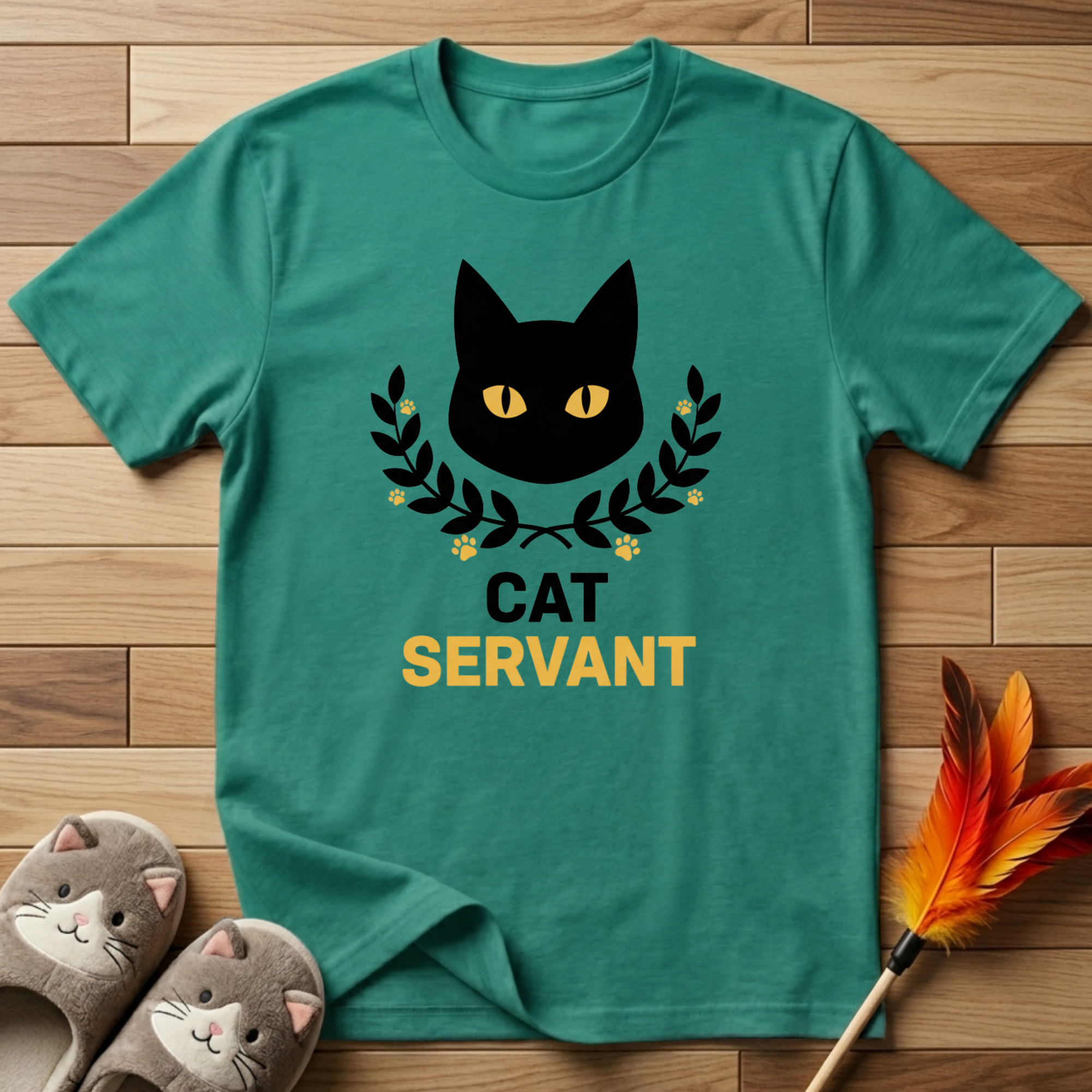 Cat Servant (Wreath Design) T-Shirt