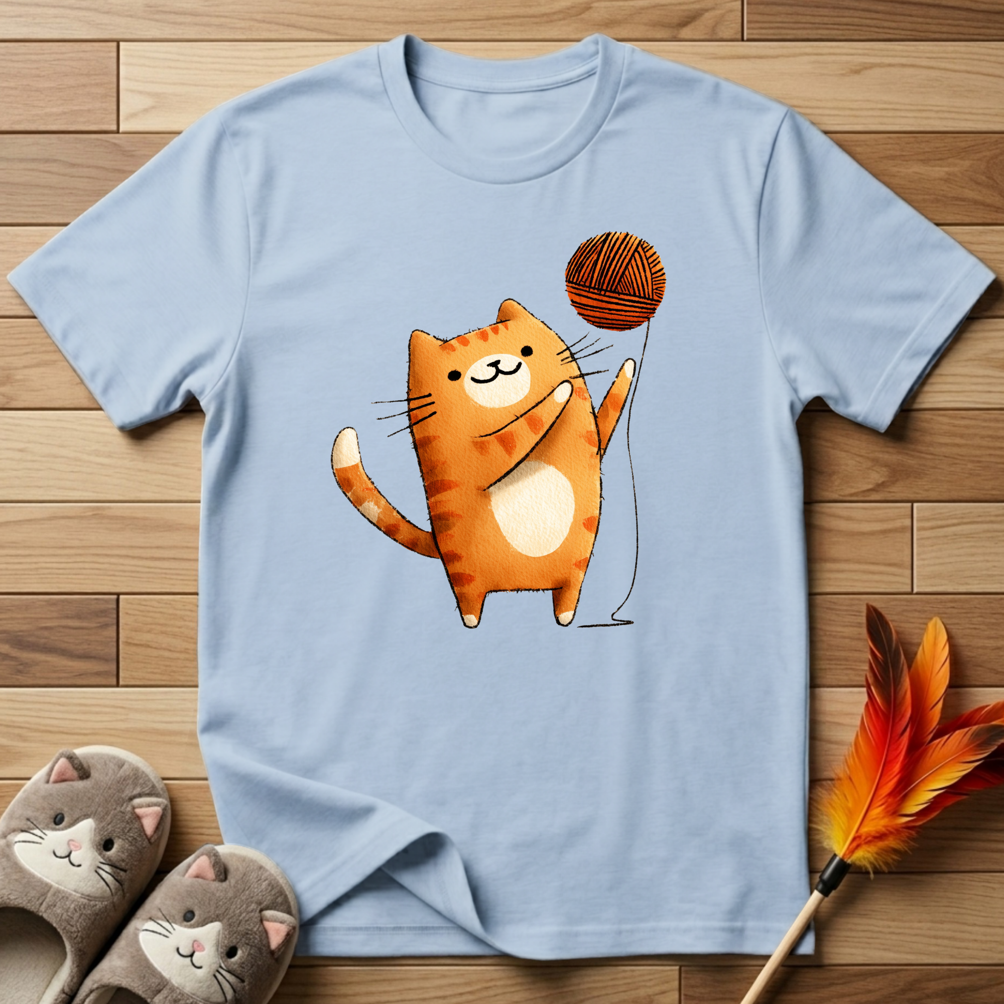 Cat Playing With Yarn T-Shirt