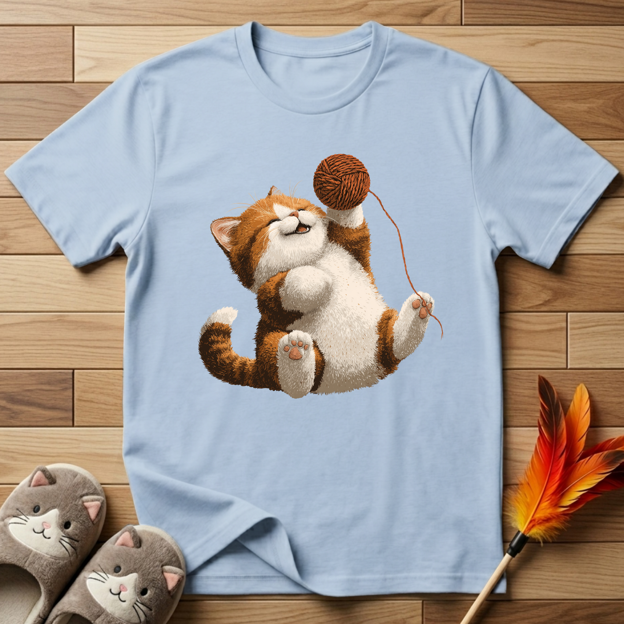 Cat With Yarn T-Shirt