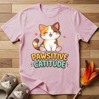 Pawsitive Catitude (Sitting Cat) T-Shirt