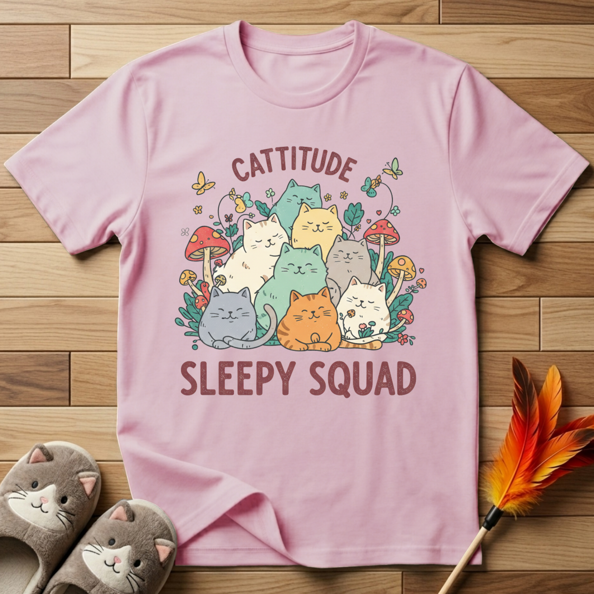 Cattitude Sleepy Squad T-Shirt