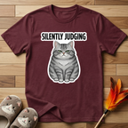 Silently Judging (Green Eyes Cat) T-Shirt