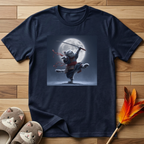 Samurai Cat and Moon T-Shirt