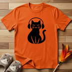 Cat With Headphones T-Shirt