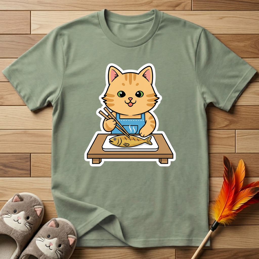 Cat With Chopsticks T-Shirt