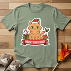 Meowy Christmas (Orange Cat) T-Shirt