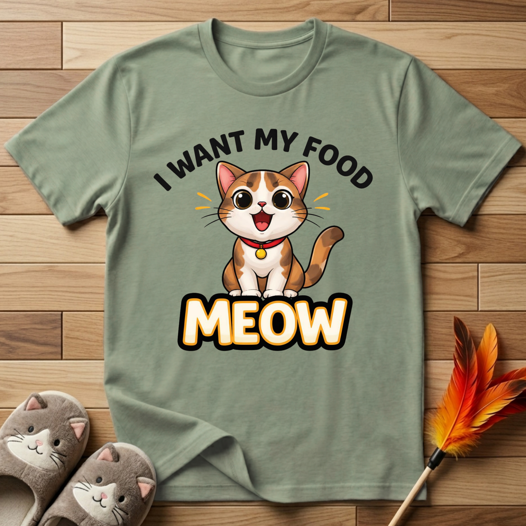 I Want My Food Meow T-Shirt