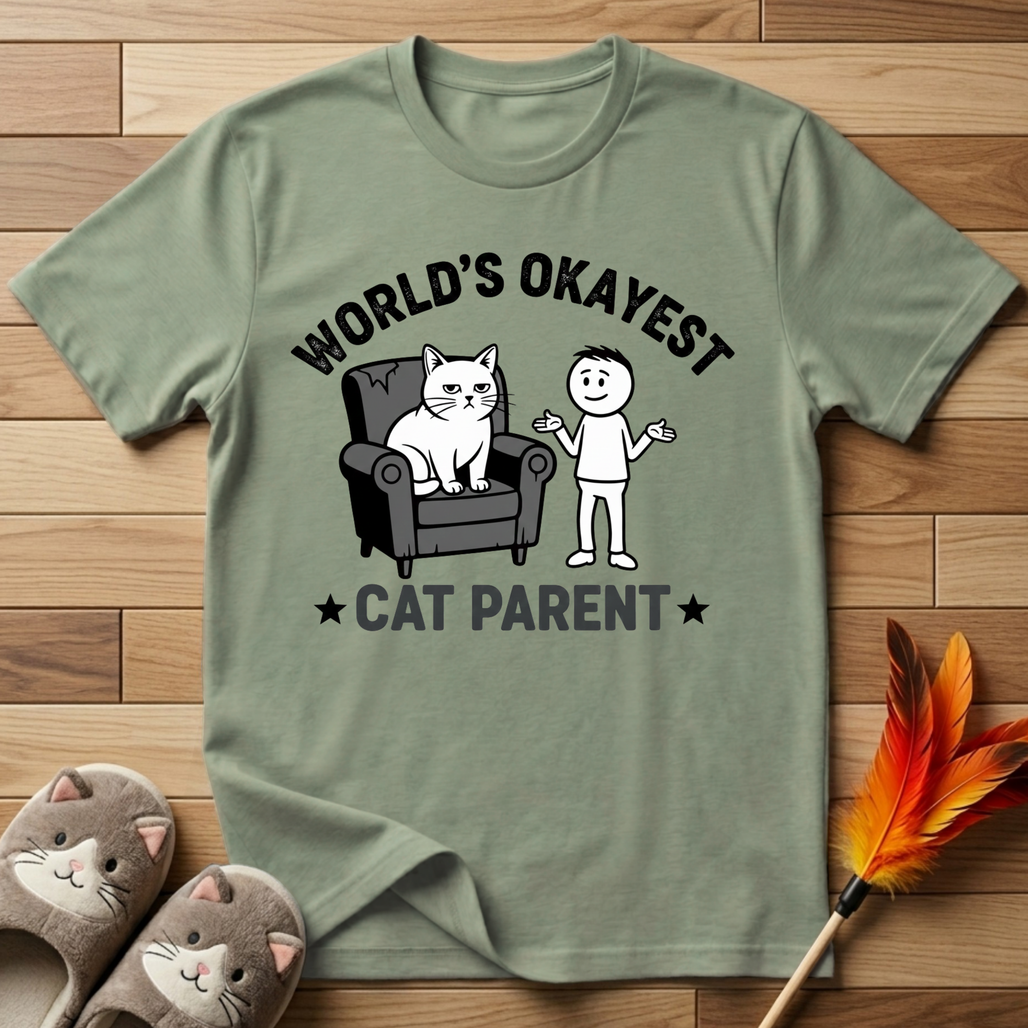 World's Okayest Cat Parent T-Shirt