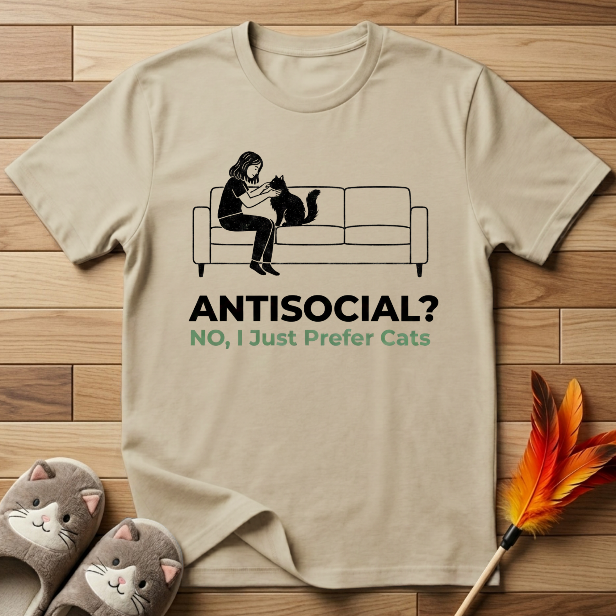 Antisocial? No I Just Prefer Cats (Female) T-Shirt