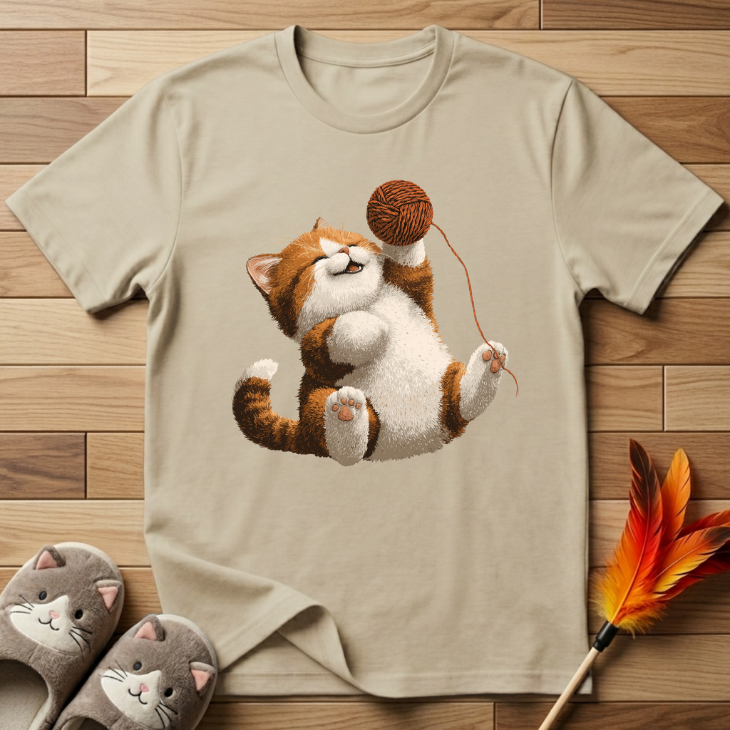 Cat With Yarn T-Shirt