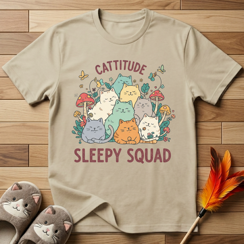 Cattitude Sleepy Squad T-Shirt