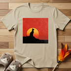 Cat Silhouette in Sunset T-Shirt