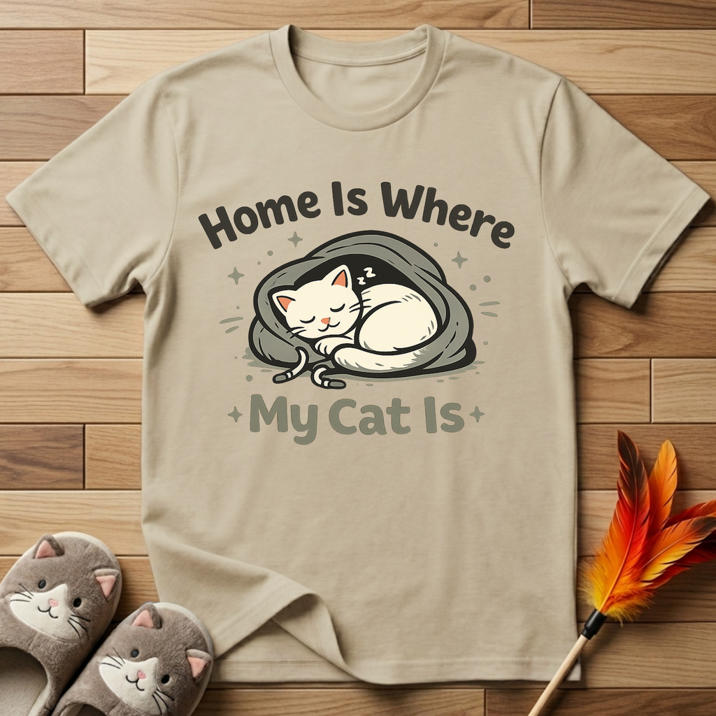 Home Is Where My Cat Is T-Shirt