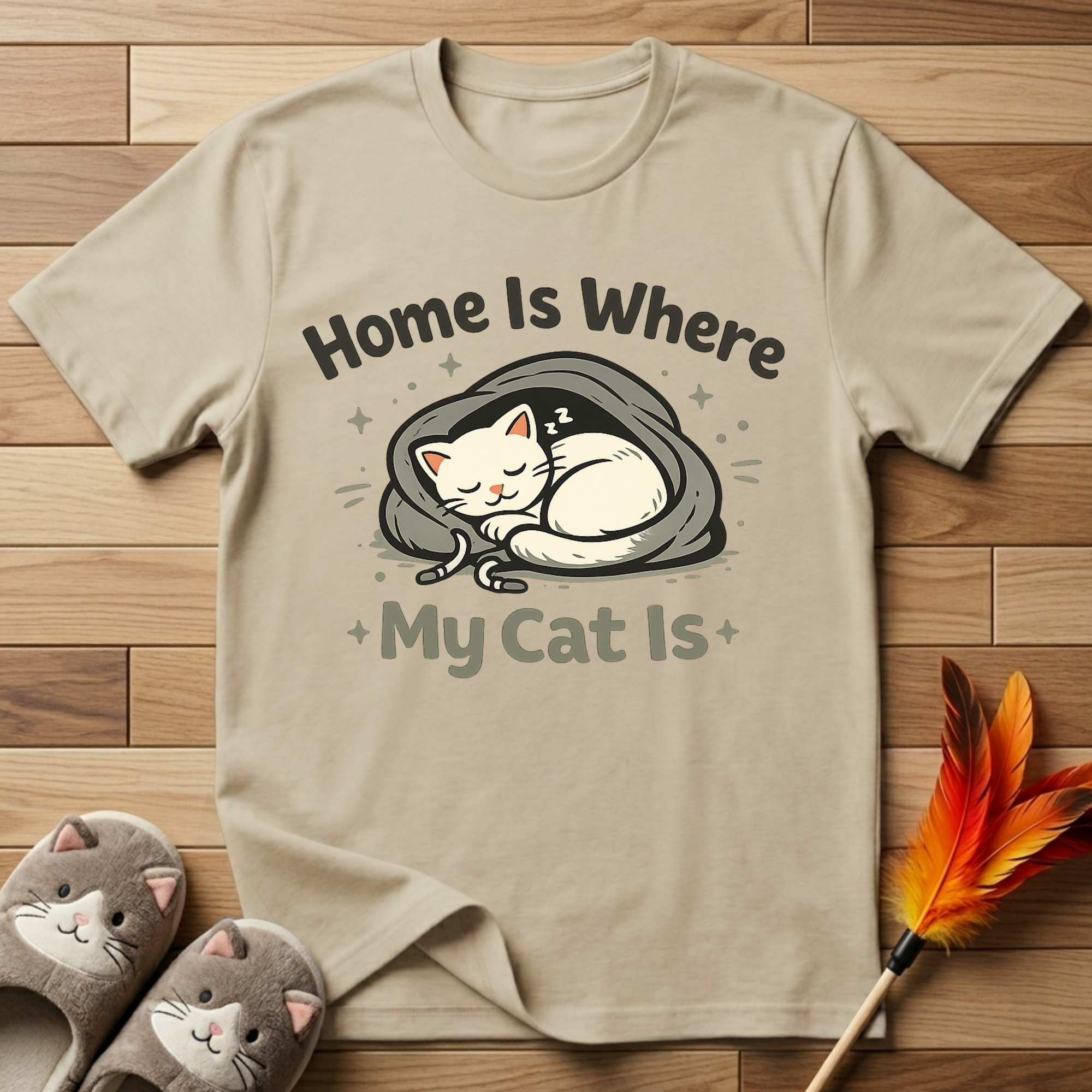Home Is Where My Cat Is T-Shirt
