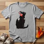 Cat With Red Headphones T-Shirt