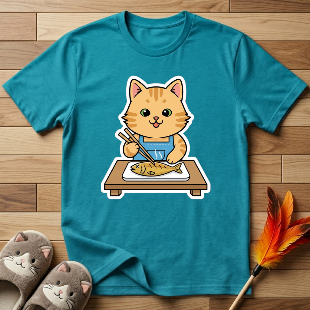 Cat With Chopsticks T-Shirt