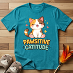 Pawsitive Catitude (Sitting Cat) T-Shirt