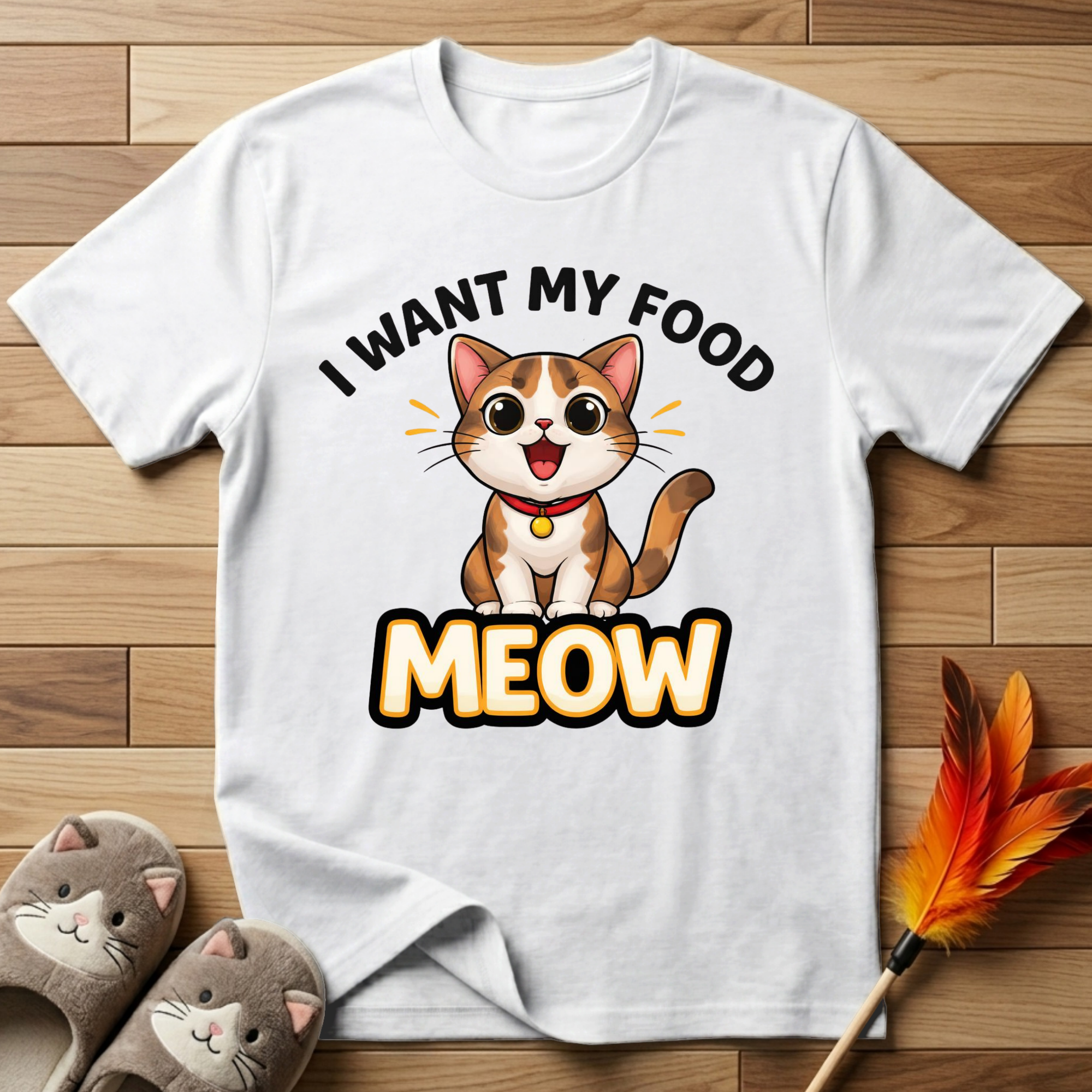 I Want My Food Meow T-Shirt