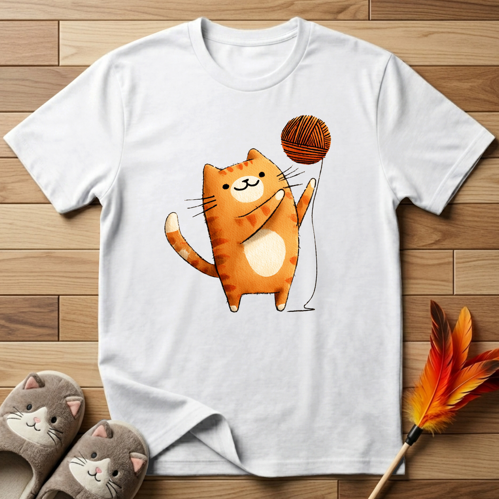 Cat Playing With Yarn T-Shirt