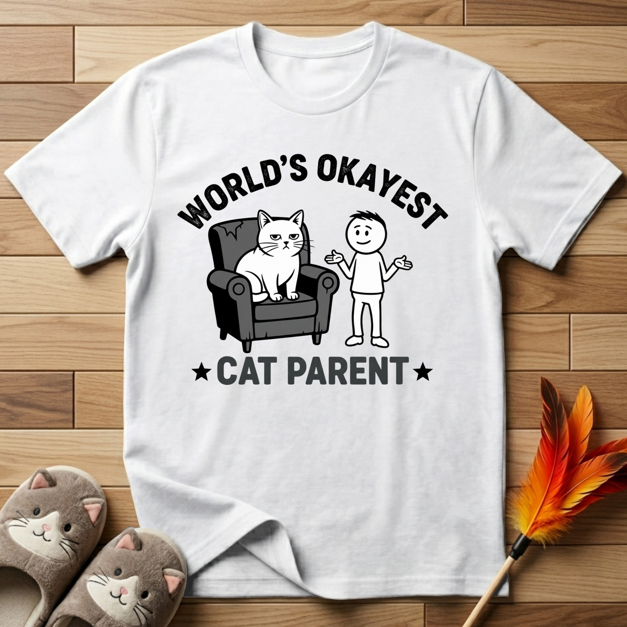 World's Okayest Cat Parent T-Shirt