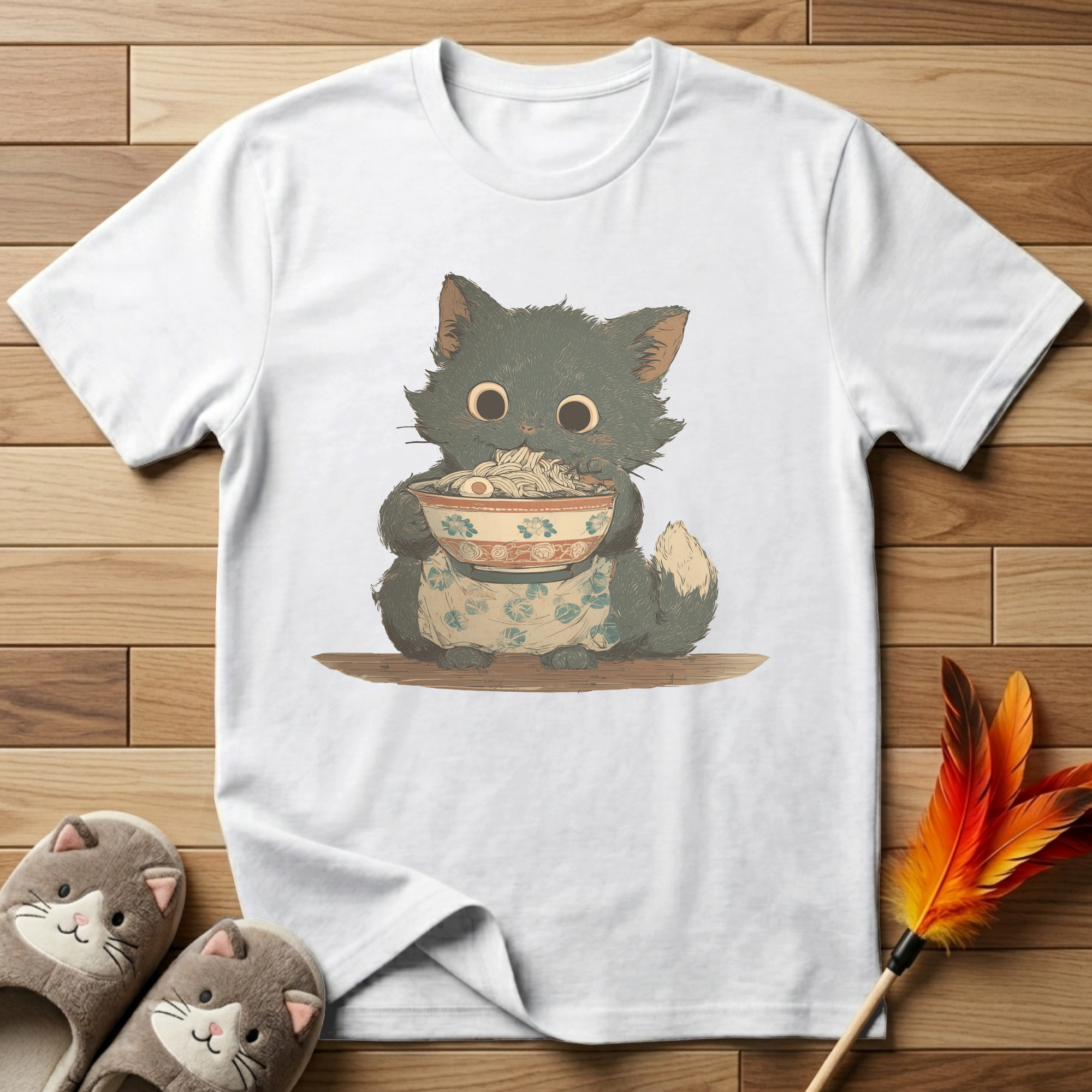 Cat With Noodles T-Shirt
