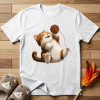 Cat With Yarn T-Shirt