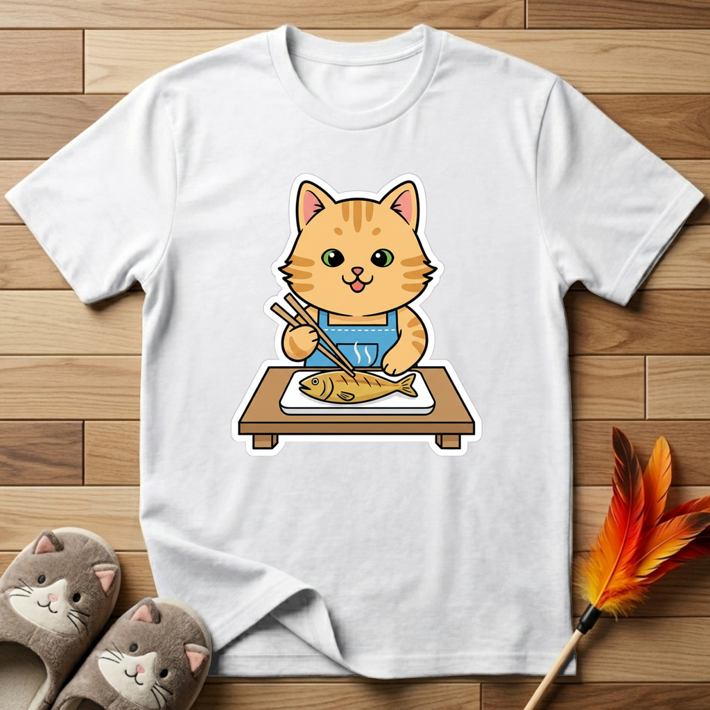 Cat With Chopsticks T-Shirt