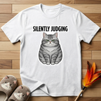 Silently Judging (Green Eyes Cat) T-Shirt