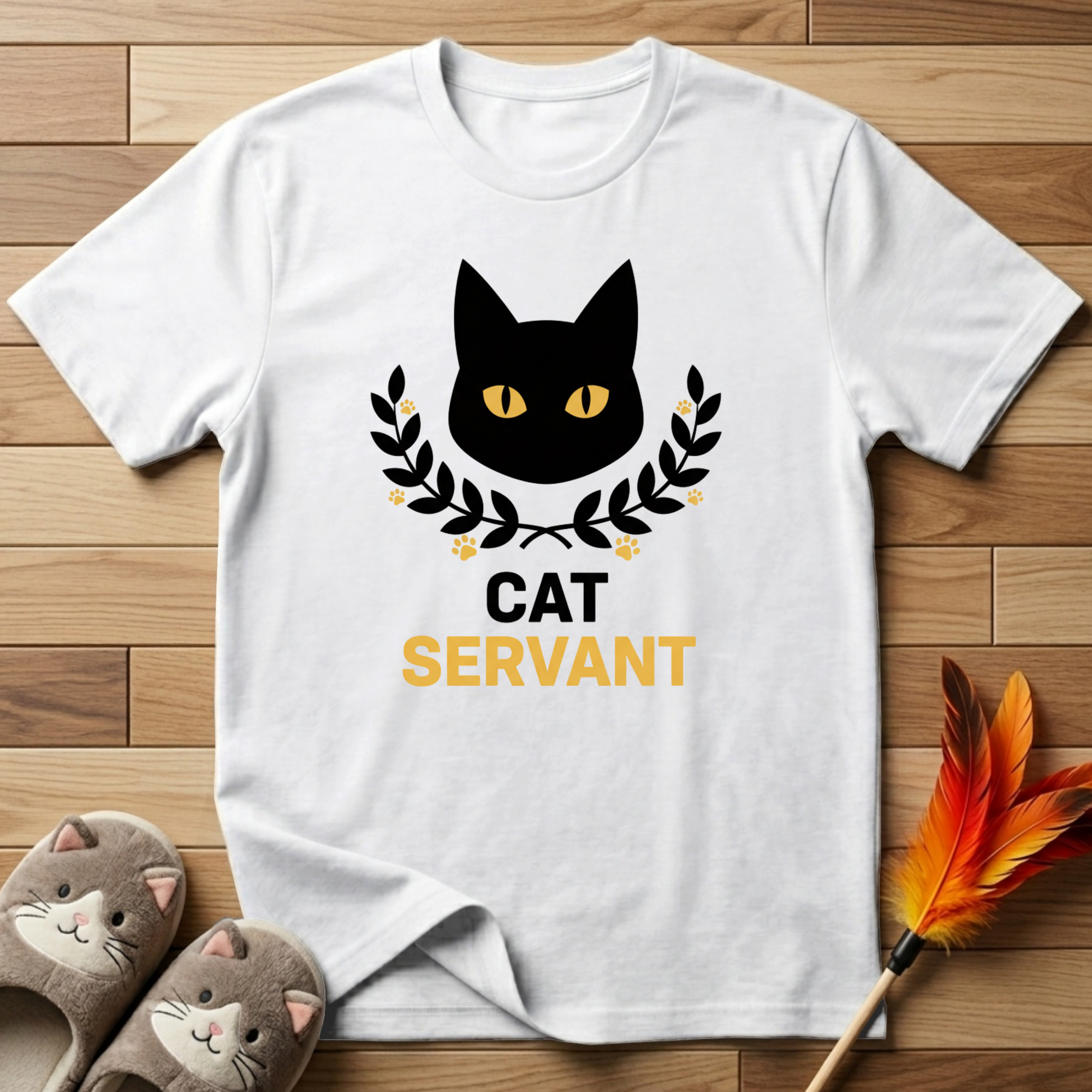 Cat Servant (Wreath Design) T-Shirt