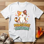 Pawsitive Catitude (Sitting Cat) T-Shirt